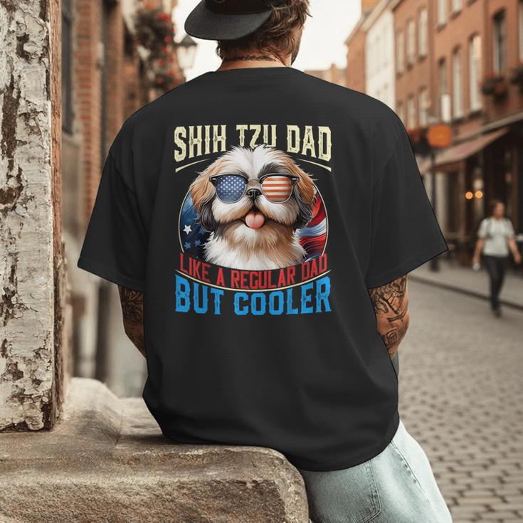 Shih Tzu Dad Like A Regular Dad But Cooler Dog Father's Day Men's Back Print T-Shirt Shih Tzu Dad Like A Regular Dad But Cooler Dog Father's Day Men's Back Print T-Shirt