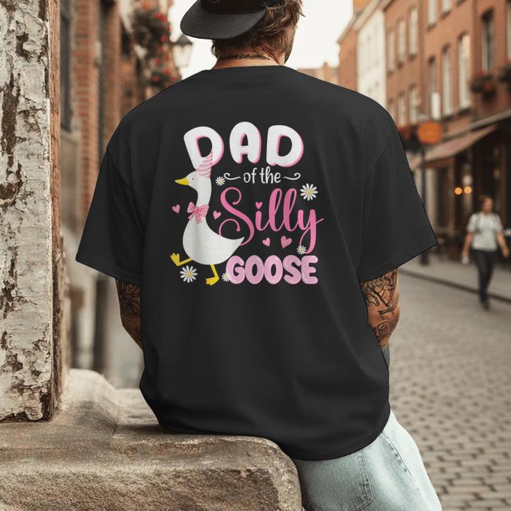 Silly Dad Goose Dad 1st Birthday Family Matching Party Men's Back Print T-Shirt