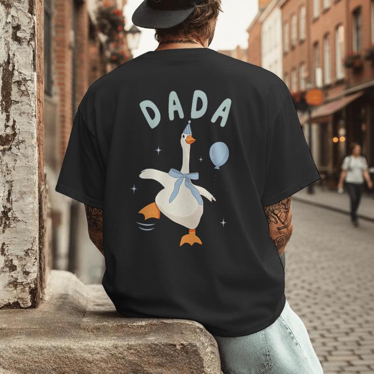 Silly Dada Silly Goose Mom Birthday Family Matching Party Men's Back Print T-Shirt