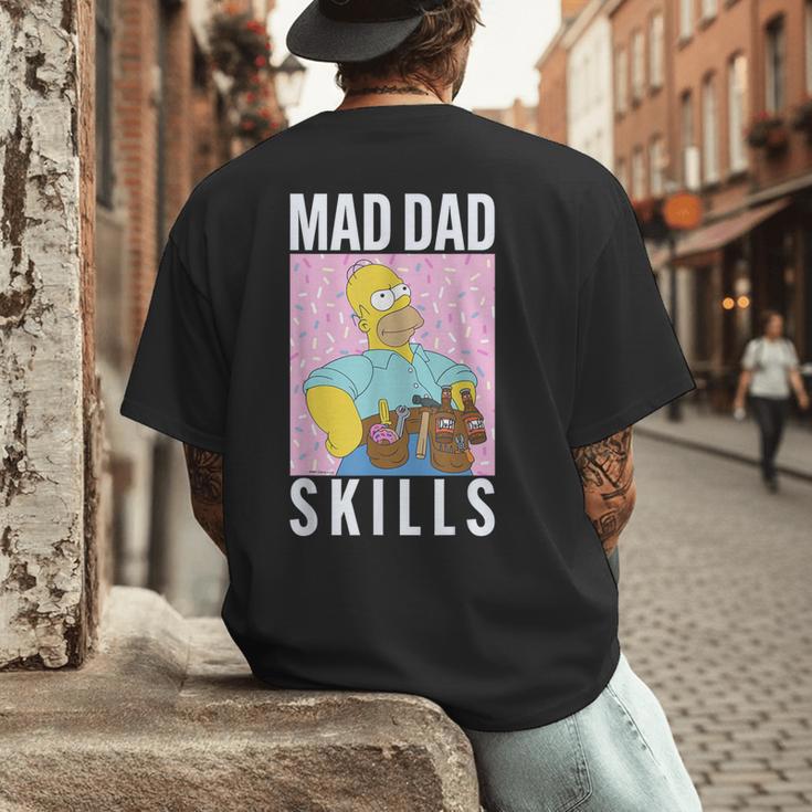 The Simpsons Father's Day Mad Dad Skills Homer Poster Men's Back Print T-Shirt