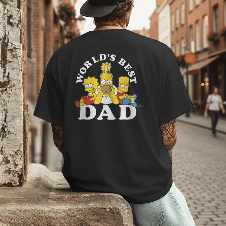 The Simpsons World's Best Dad Father's Day Group V2 Small Men's Back Print T-Shirt