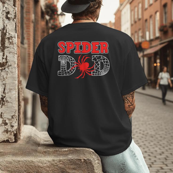 Spider Dad Spidey Birthday Family Matching Kid Daddy Spiders Men's Back Print T-Shirt
