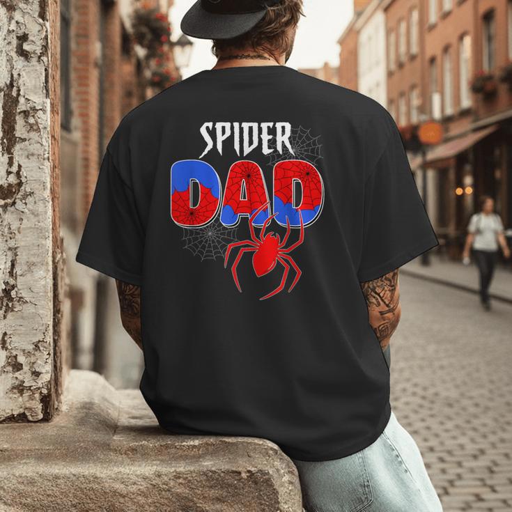 Spiders Dad Matching Family Birthday Father's Day Men's Back Print T-Shirt