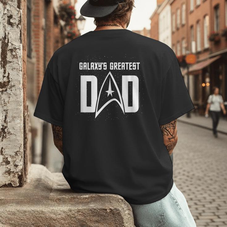 Star Trek Father's Day Galaxy's Greatest Dad Badge Men's Back Print T-Shirt