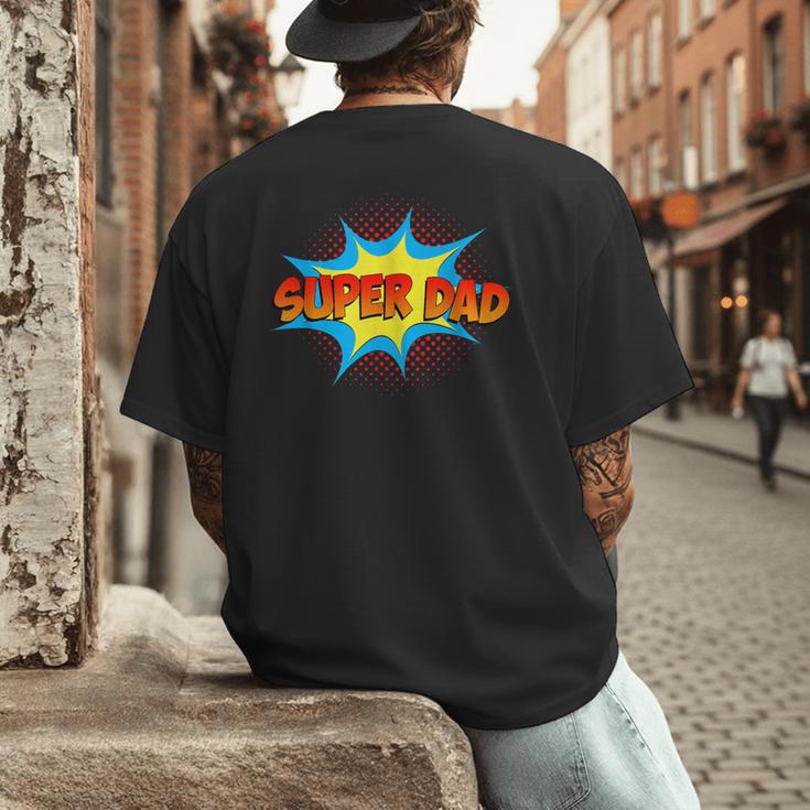 Super Dad Family Matching Superhero Comics Set Fathers Day Men's Back Print T-Shirt