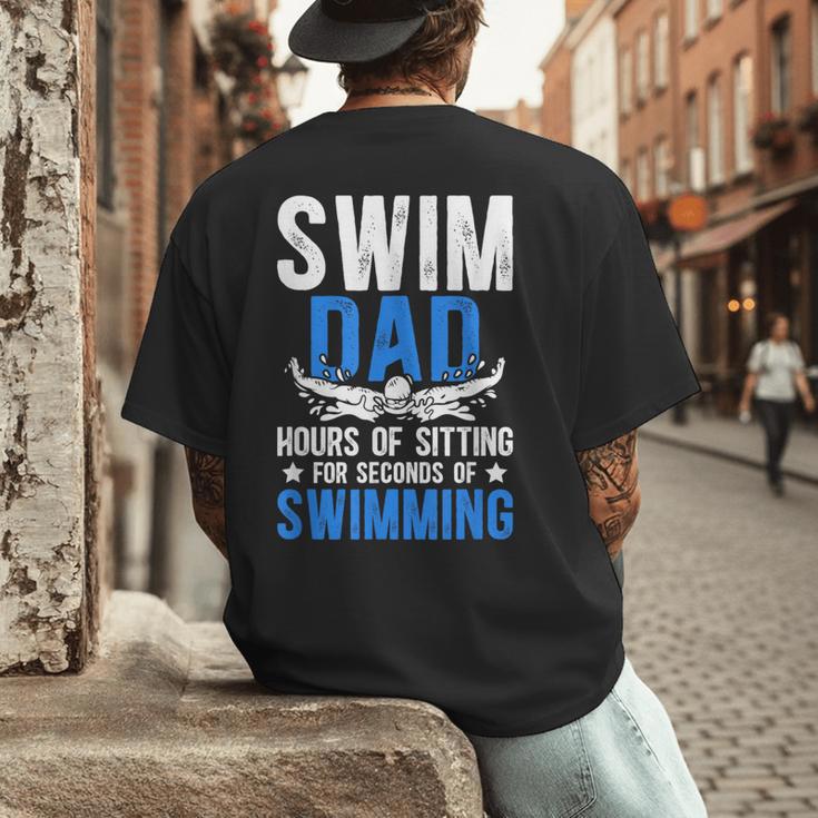 Swim Dad Swimming Dad Of A Swimmer Dad Swim Father Men's Back Print T-Shirt Swim Dad Swimming Dad Of A Swimmer Dad Swim Father Men's Back Print T-Shirt