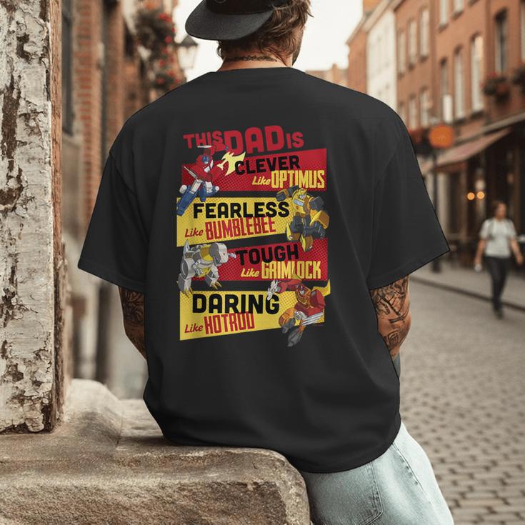 Transformers Father's Day Vintage Autobots Line Up Dad Is Men's Back Print T-Shirt
