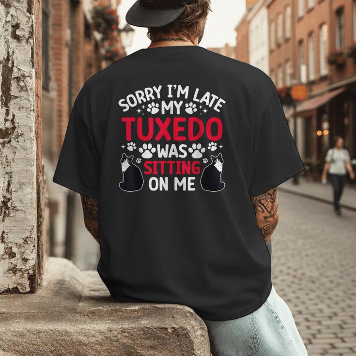 Tuxedo Cat Owner Tuxedo Cat Dad Tuxedo Cat Mom Men's Back Print T-Shirt Tuxedo Cat Owner Tuxedo Cat Dad Tuxedo Cat Mom Men's Back Print T-Shirt
