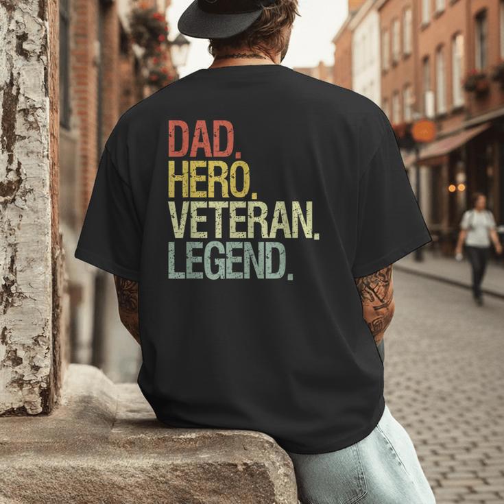 Veteran Dad Men's Back Print T-Shirt