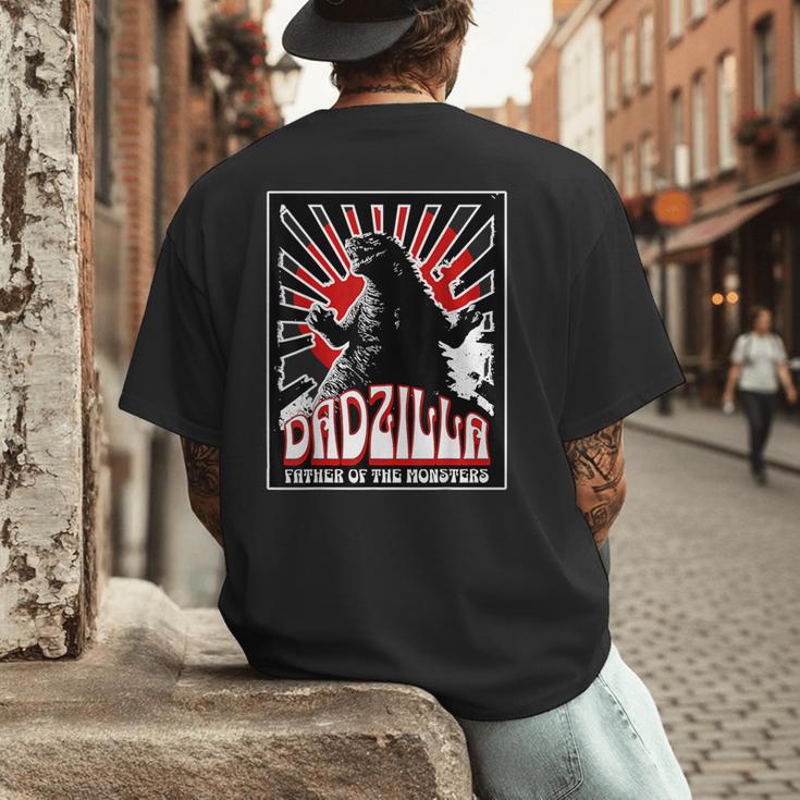 Vintage Dadzilla Father Of The Monsters Fathers Day Men's Back Print T-Shirt