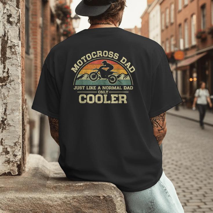 Vintage Motocross Dad Just Like A Normal Dad Only Cooler Men's Back Print T-Shirt
