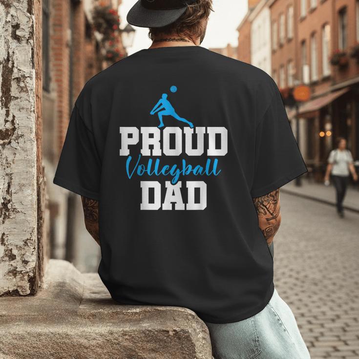 Volleyball Player Team Dad Father Proud Volleyball Dad Men's Back Print T-Shirt