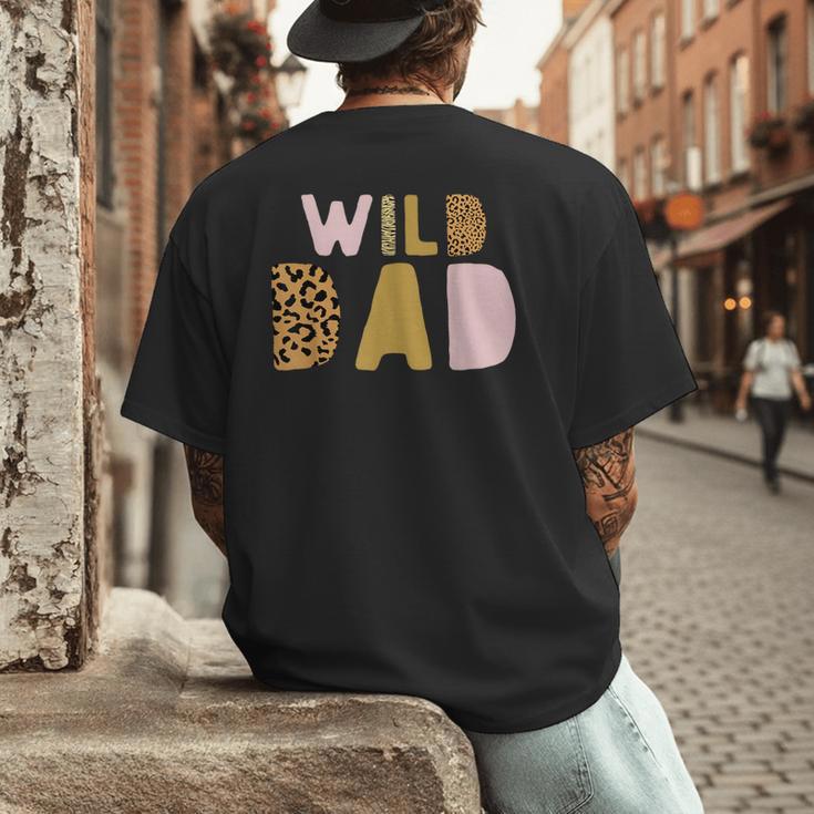 Wild Wild Dad Two Wild Birthday Outfit Zoo Birthday Animal Men's Back Print T-Shirt