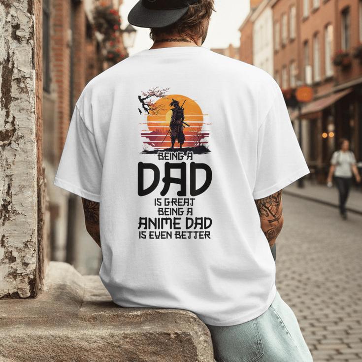 Anime Dad Jokes Father's Day Anamae Otaku Manga Japan Men's Back Print T-Shirt
