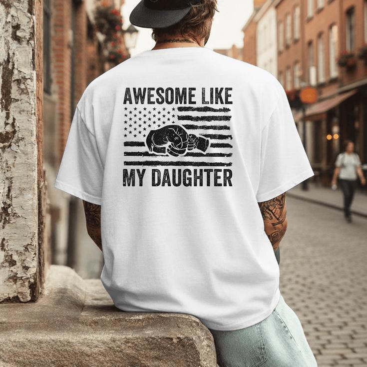 Awesome Like My Daughter Men Fathers Day Dad Men's Back Print T-Shirt Awesome Like My Daughter Men Fathers Day Dad Men's Back Print T-Shirt