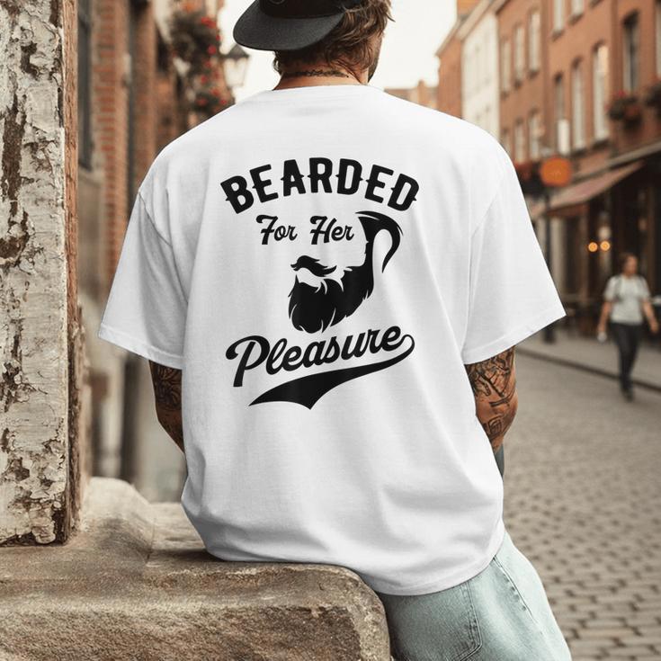 Bearded For Her Pleasure Bearded Dad Father Men's Back Print T-Shirt