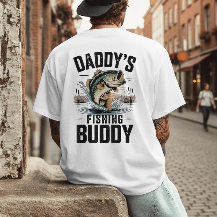 Boy Daddy Fishing Buddy Matching Fishing Bass Fishing Men's Back Print T-Shirt
