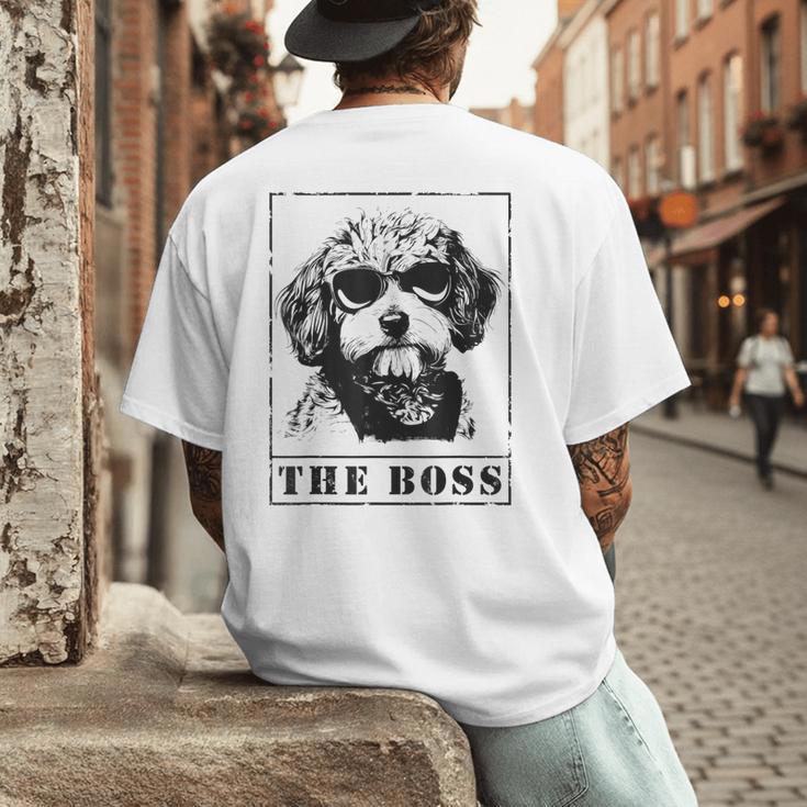 The Cavapoo Boss Mom Dad Dog Lover Men's Back Print T-Shirt