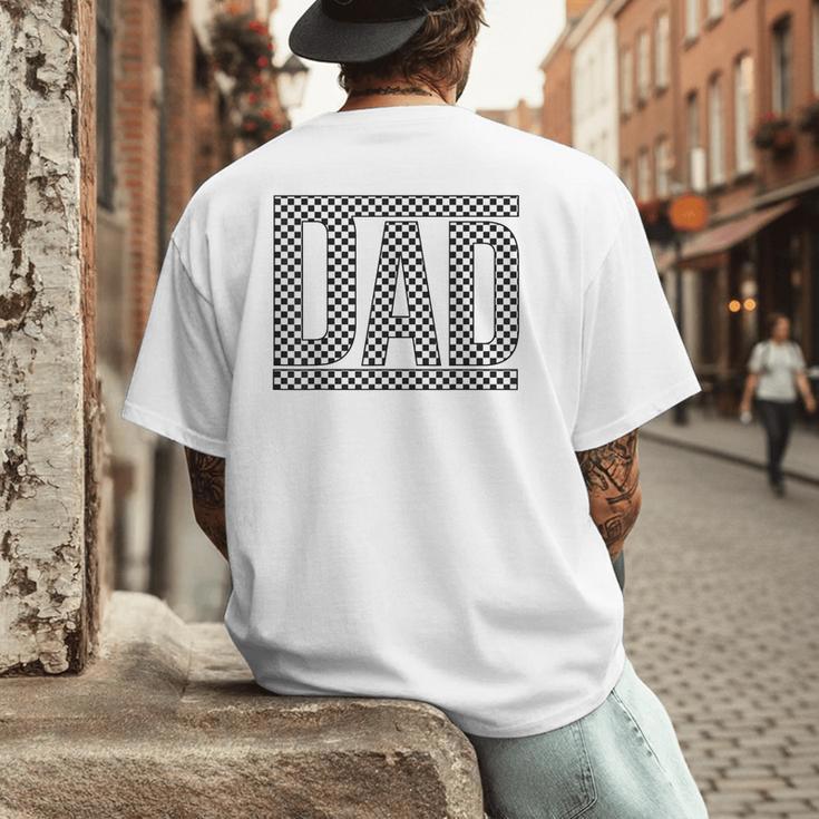 Checkered Dad Father's Day For Dad Family Men's Back Print T-Shirt