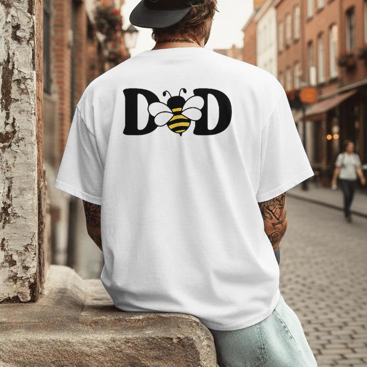 Dad Bee Cute Beekeeping 1st Birthday Matching Family Dada Men's Back Print T-Shirt
