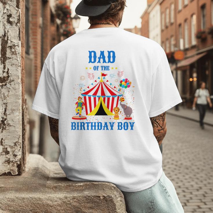 Dad Of The Birthday Boy Circus Ringmaster Party Birthday Men's Back Print T-Shirt