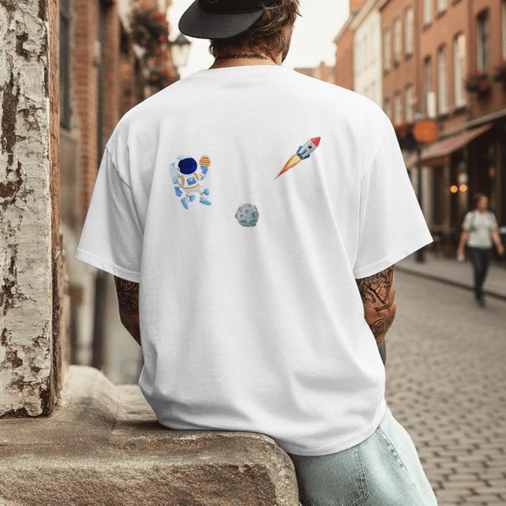 Dad Of The Birthday Boy Space Astronaut Birthday Family Men's Back Print T-Shirt Dad Of The Birthday Boy Space Astronaut Birthday Family Men's Back Print T-Shirt