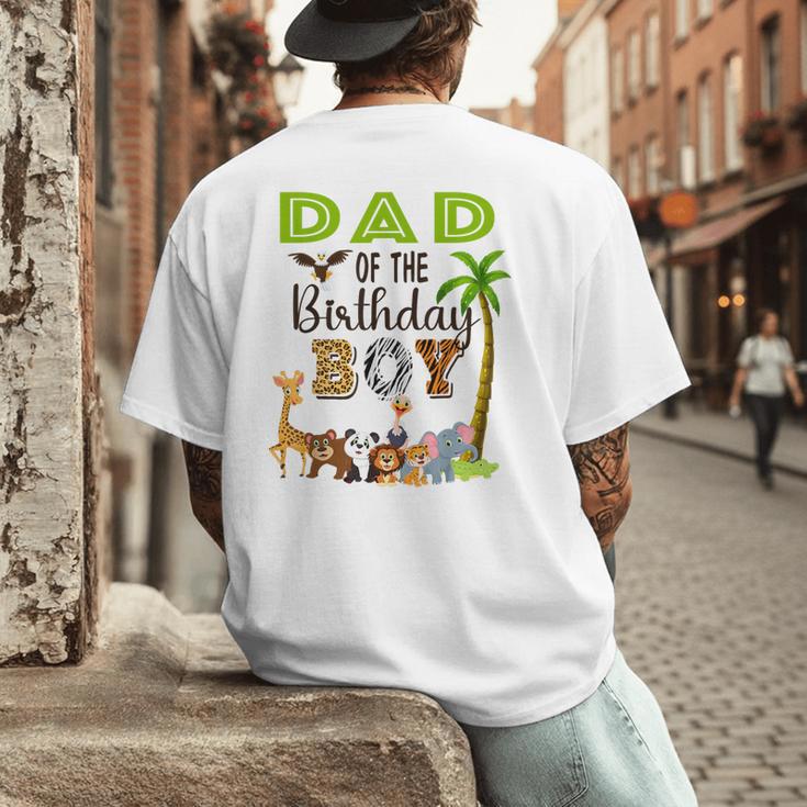 Dad Of The Birthday Boy Wild Zoo Theme Safari Party Men's Back Print T-Shirt