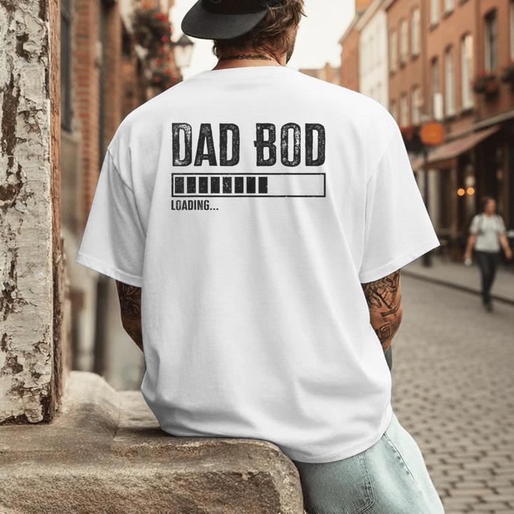 Dad BOD Loading 2024 Dad Fathers Day Baby Announcement Men's Back Print T-Shirt