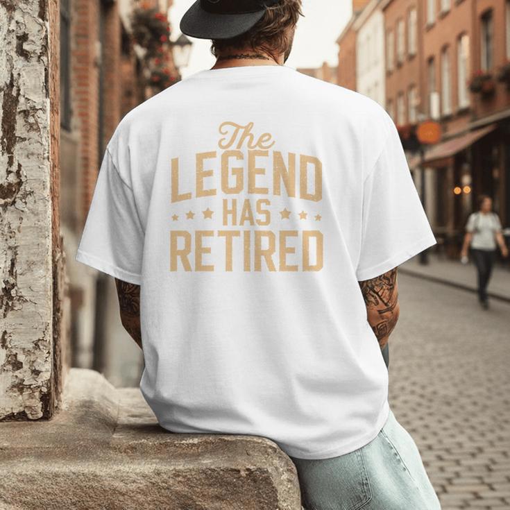 Dad Grandpa Retirement The Legend Has Retired 2026 Men Men's Back Print T-Shirt