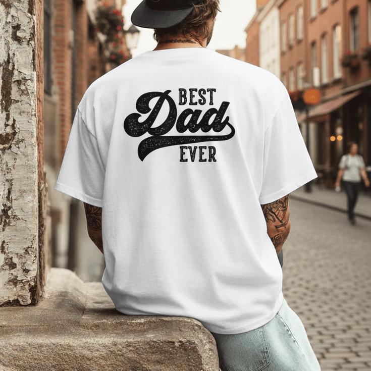 Dad From Kids Best Dad Ever Father's Day Men's Back Print T-Shirt