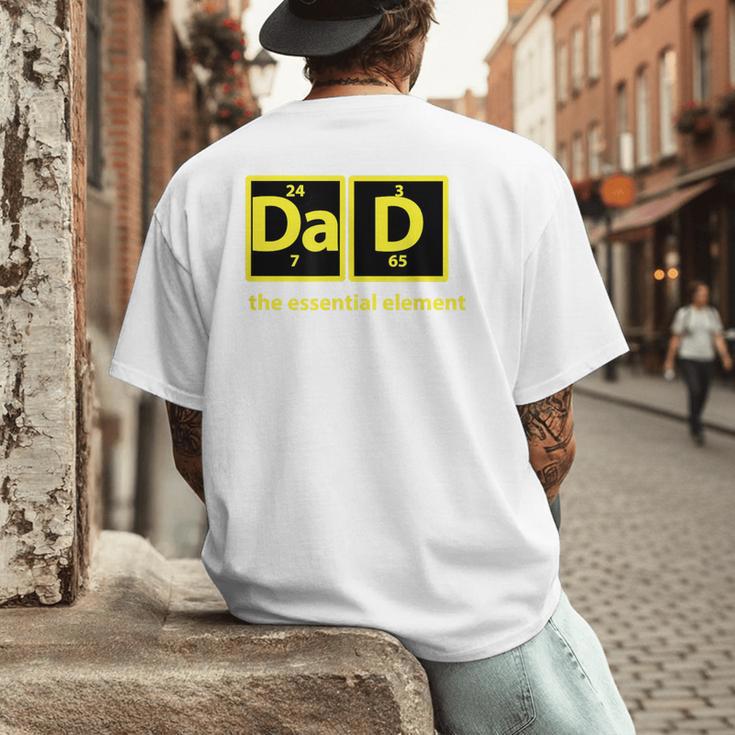 Dad Periodic Table Of Elements Men's Back Print T-Shirt Dad Periodic Table Of Elements Men's Back Print T-Shirt