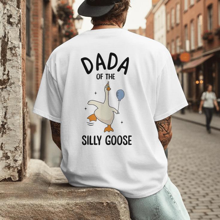 Dada Of The Silly Goose First Birthday Family Matching Men's Back Print T-Shirt Dada Of The Silly Goose First Birthday Family Matching Men's Back Print T-Shirt