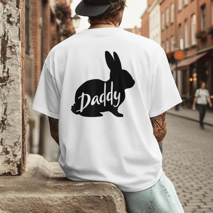 Daddy Bunny Rabbit Father Dad Easter Men's Back Print T-Shirt