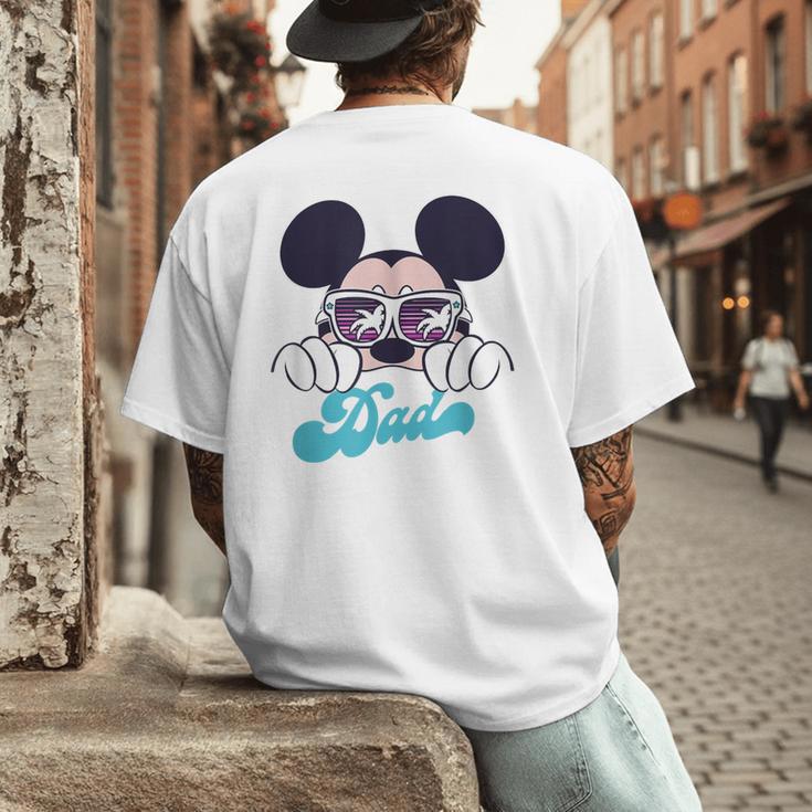 Disney Mickey And Friends Cool Mickey Summer Vibes Dad Logo Men's Back Print T-Shirt
