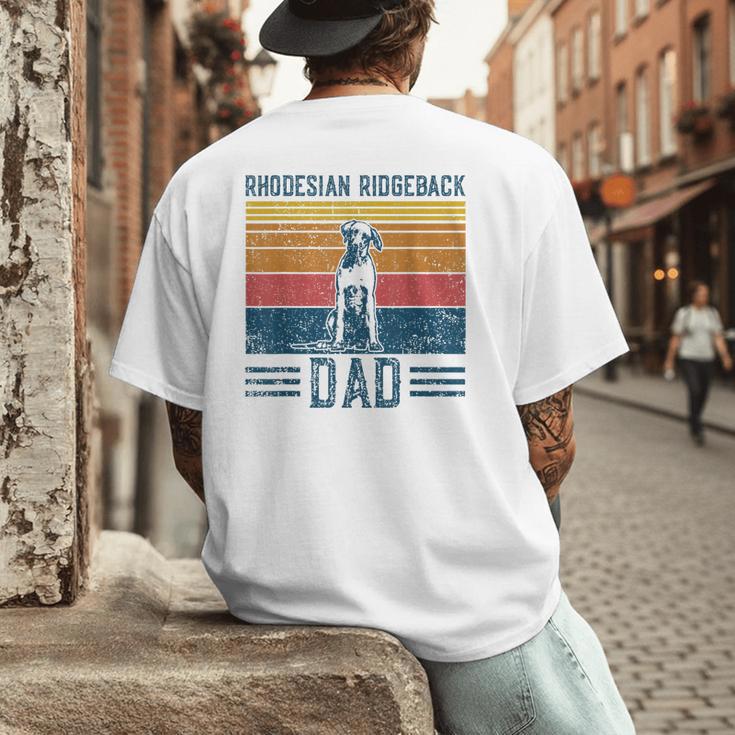 Dog Ridgeback Dad Vintage Rhodesian Ridgeback Dad Men's Back Print T-Shirt