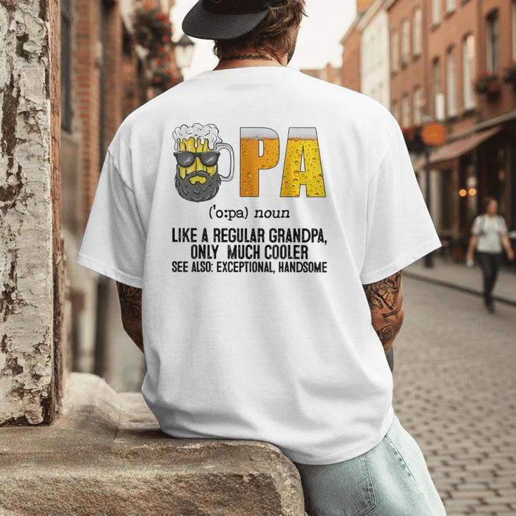 Drinking Opa Like A Regular Grandpa Much Cooler Beer Dad Men's Back Print T-Shirt