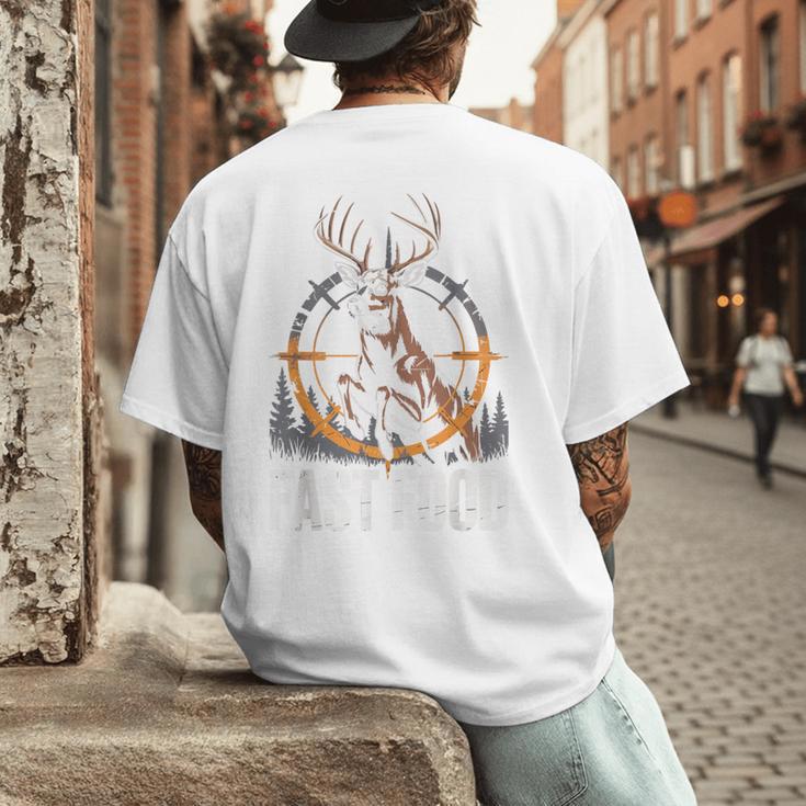 Fast Food Deer Hunting Hunter Dad Tail Buck Men's Back Print T-Shirt