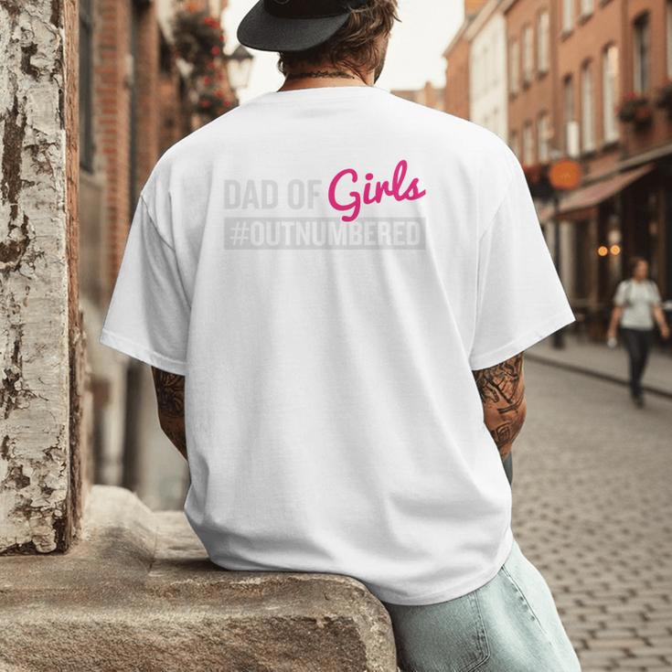 Father's Day Dad From Girl Outnumbered Men's Back Print T-Shirt Father's Day Dad From Girl Outnumbered Men's Back Print T-Shirt