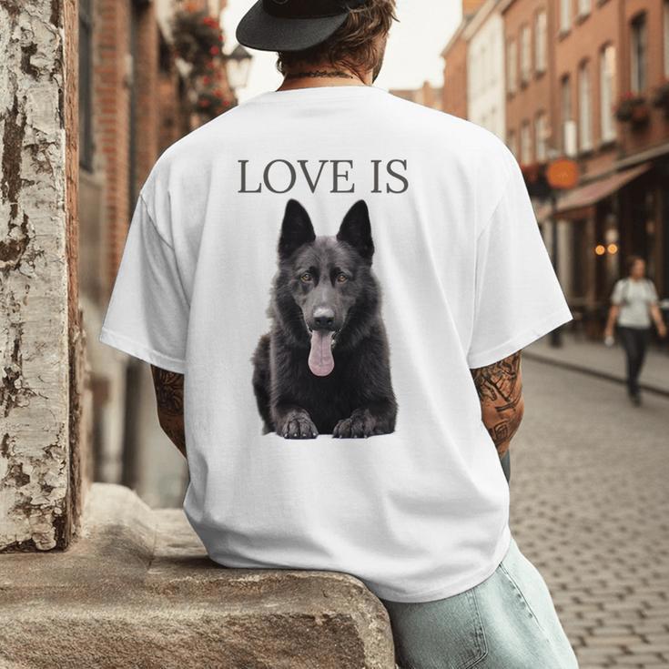 German Shepherd Shirt Shepard TShirt Dog Mom Dad Love Men's Back Print T-Shirt