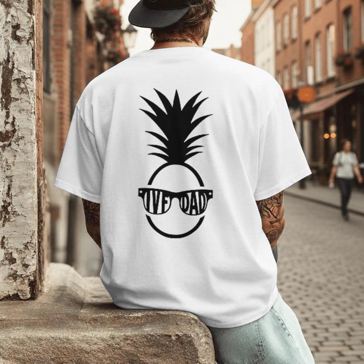 IVF DAD Pineapple Transfer Day Retrieval Day Infertility Men's Back Print T-Shirt