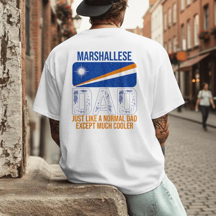 Marshallese Dad Marshall Islands Flag For Father's Day Men's Back Print T-Shirt
