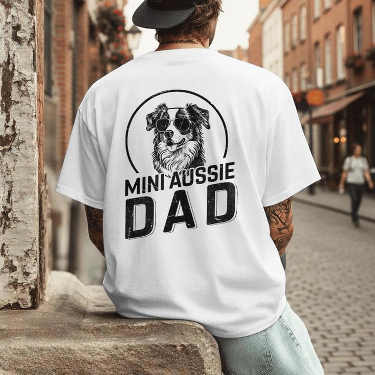 Mini Aussie Dad Dog Owner For Men Dad Christmas Men's Back Print T-Shirt
