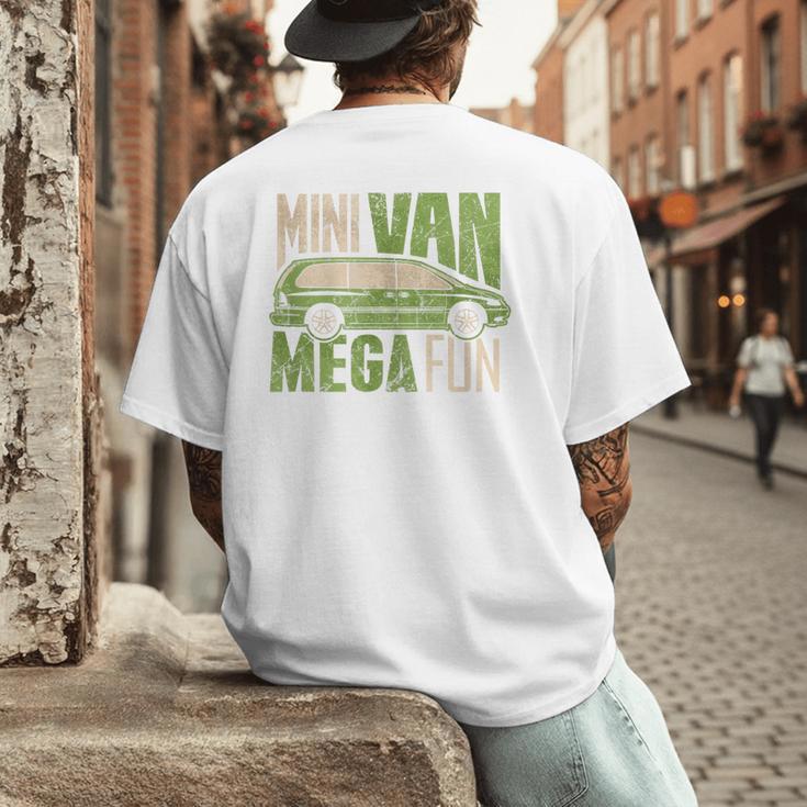 Mini Van Mega Fun Mom Dad T-Shirt Men's Back Print T-Shirt