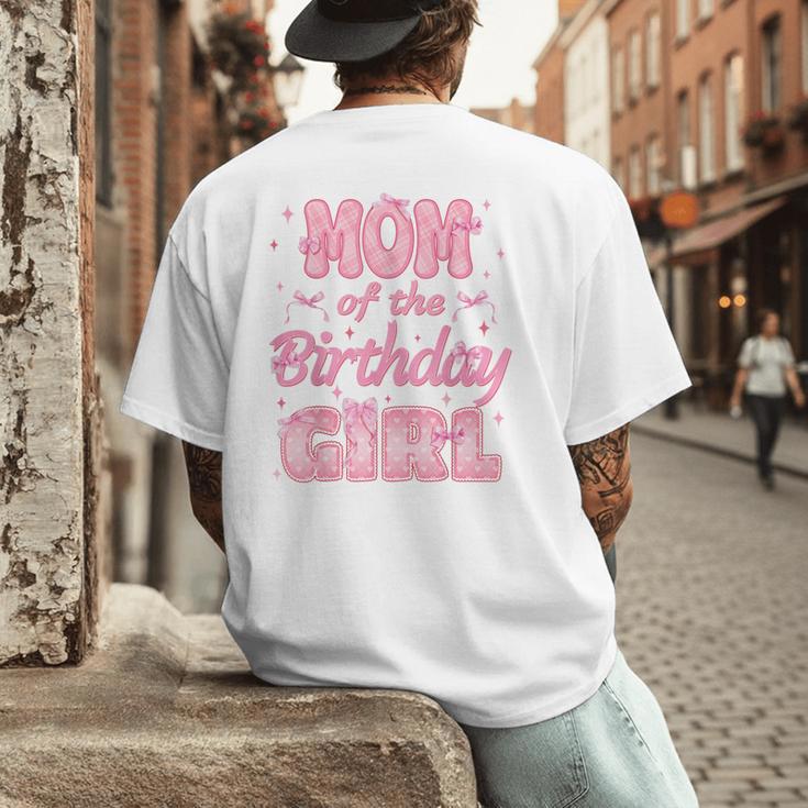 Mom And Dad Of The Birthday Girl Coquette Family Matching Men's Back Print T-Shirt