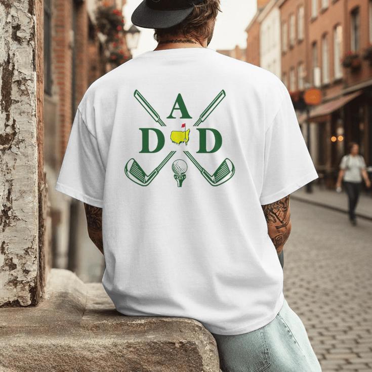 Par Dad Golf Matching Golfing Quote Party Pocket Men's Back Print T-Shirt