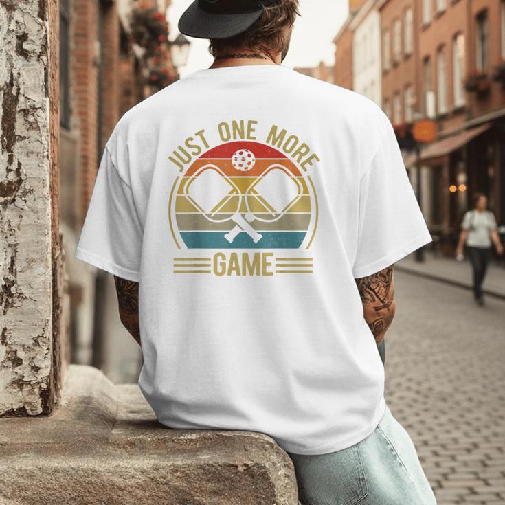 Pickleball-Shirt Just One More Game Dad Mom Women Men Men's Back Print T-Shirt