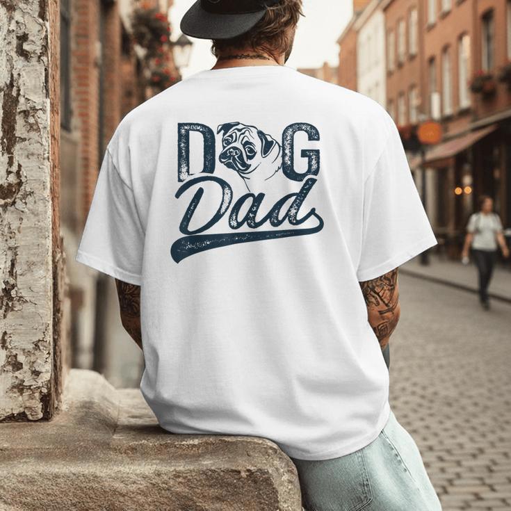 Pug Dog Dad Men Men's Back Print T-Shirt