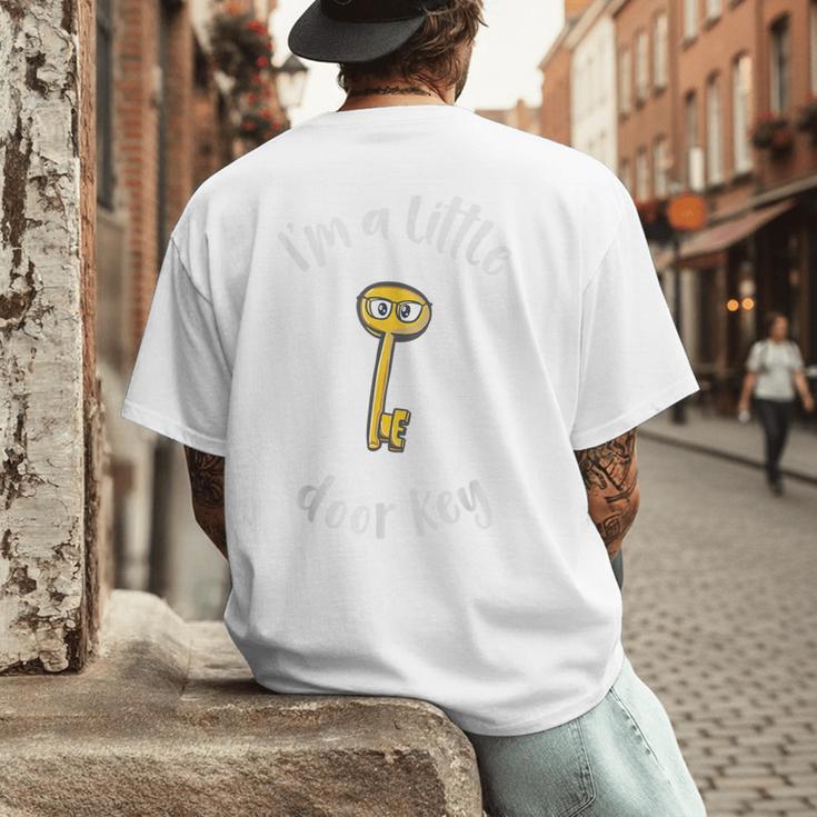 Pun Tshirt I'm A Little Door Key Bad Pun Dad Jokes Men's Back Print T-Shirt