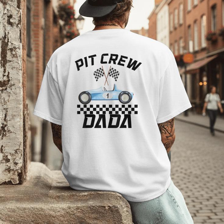 Race Car Racing Family Dada Pit Crew Birthday Party Men's Back Print T-Shirt Race Car Racing Family Dada Pit Crew Birthday Party Men's Back Print T-Shirt