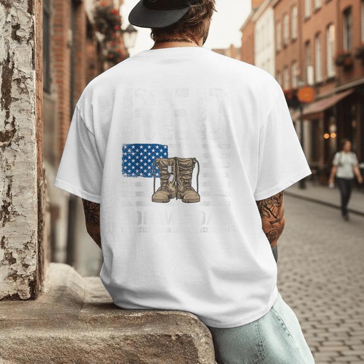 RED Friday For My Dad Military Veteran Deployed Men's Back Print T-Shirt RED Friday For My Dad Military Veteran Deployed Men's Back Print T-Shirt